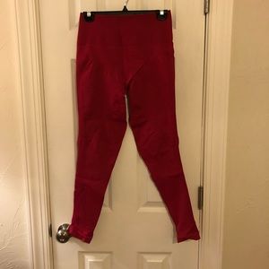 Red Lululemon leggings size 10